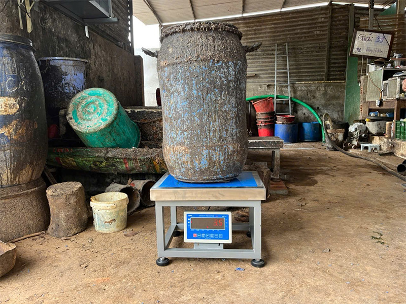 Cân Điện Tử Mủ Cao Su Tại Ngọc Hồi