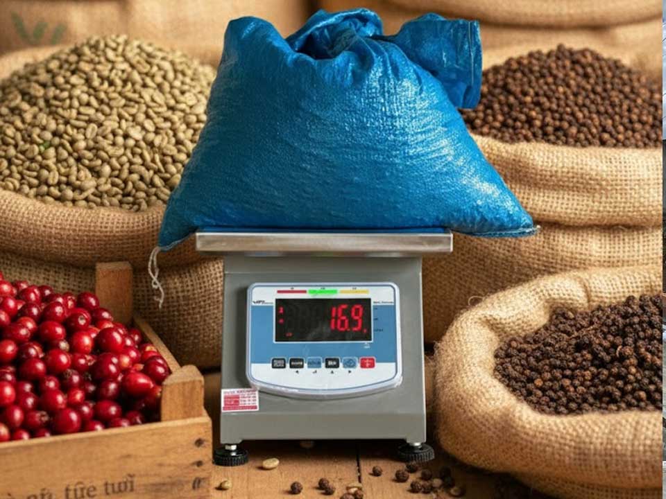 Cân điện tử 200–300kg cho đại lý thu mua cà phê