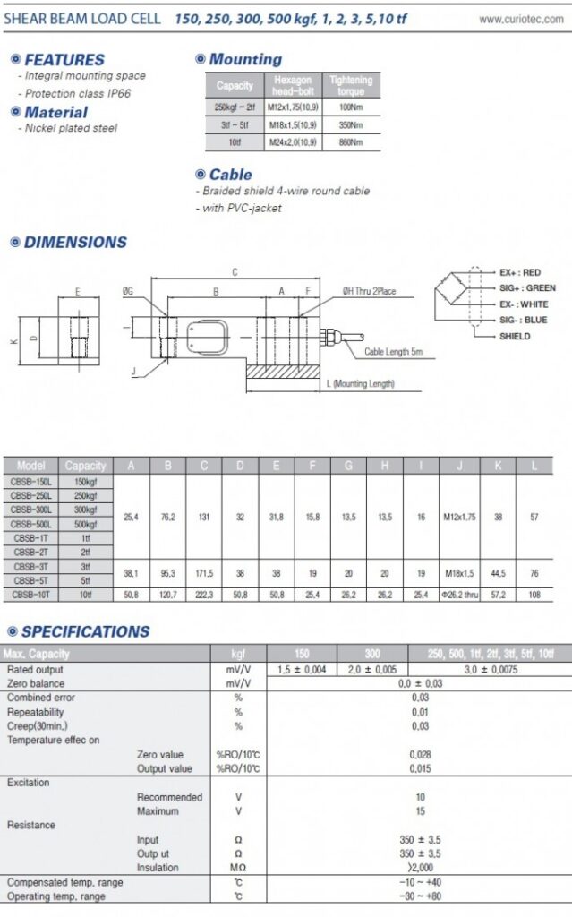 ■  Introduction	Shear Beam
Nickel Plated Steel
Protection IP66
■   Feature	High Resolution
Integral mounting space
Tank Weighing Module